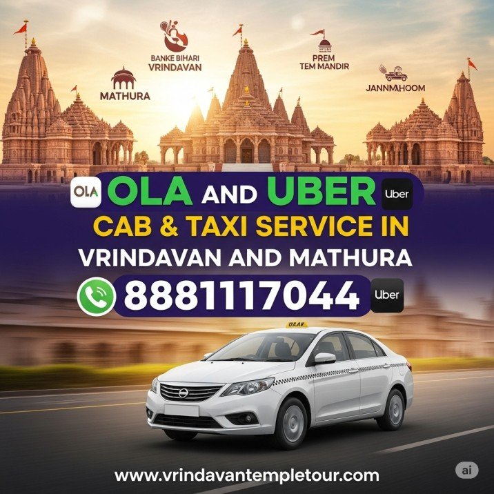 Ola and Uber Cab & Taxi Service in Vrindavan and Mathura