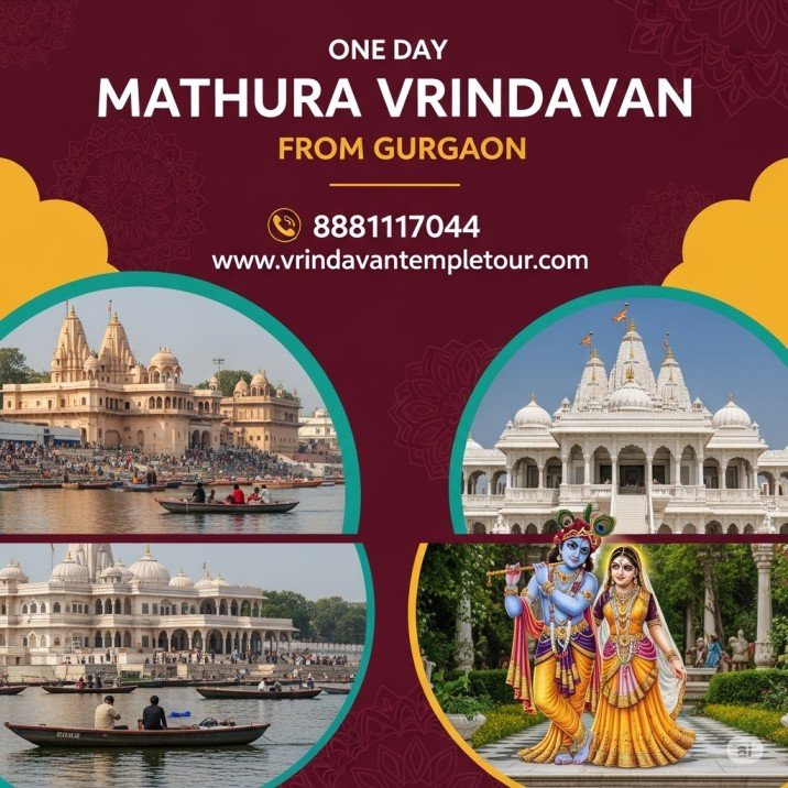 One Day Mathura Vrindavan Tour From Gurgaon