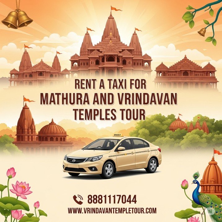 Rent a Taxi for Mathura and Vrindavan Temples Tour
