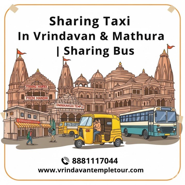 Sharing Taxi In Vrindavan & Mathura Sharing Bus