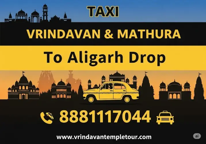Taxi And Cab Vrindavan & Mathura To Aligarh Drop