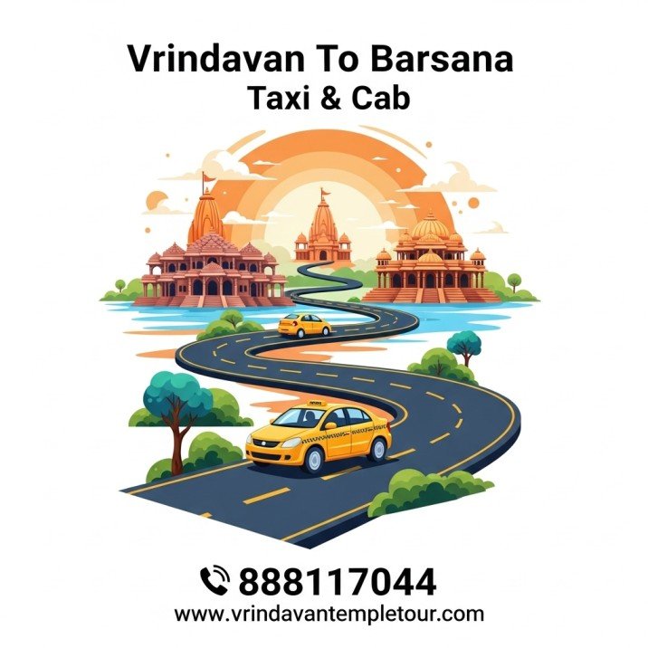 Vrindavan To Barsana Taxi & Cab | Fare | Distance