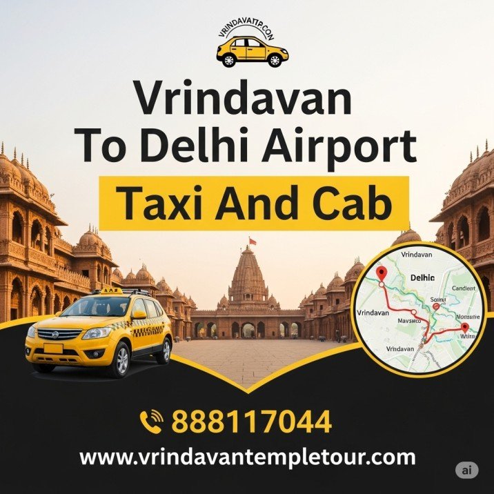 Vrindavan To Delhi Airport Taxi And Cab