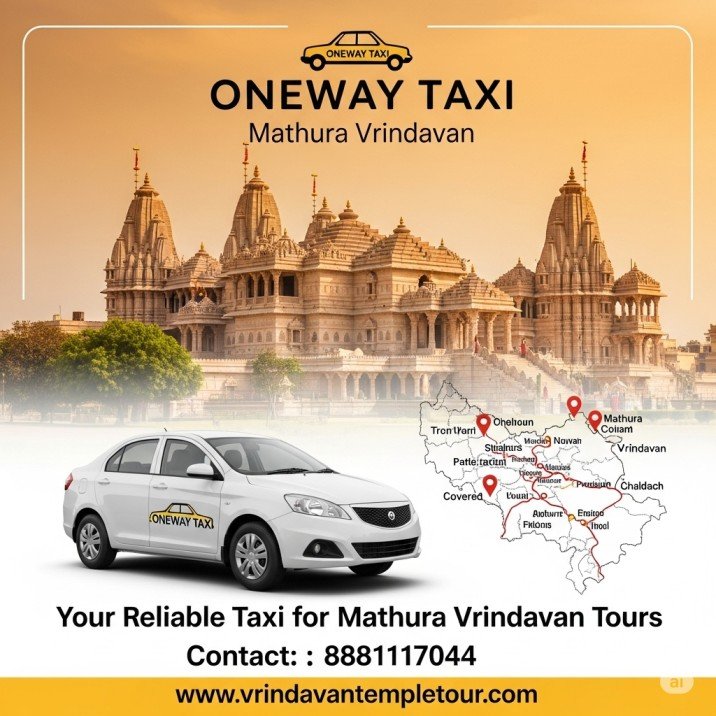 oneway taxi in mathura vrindavan