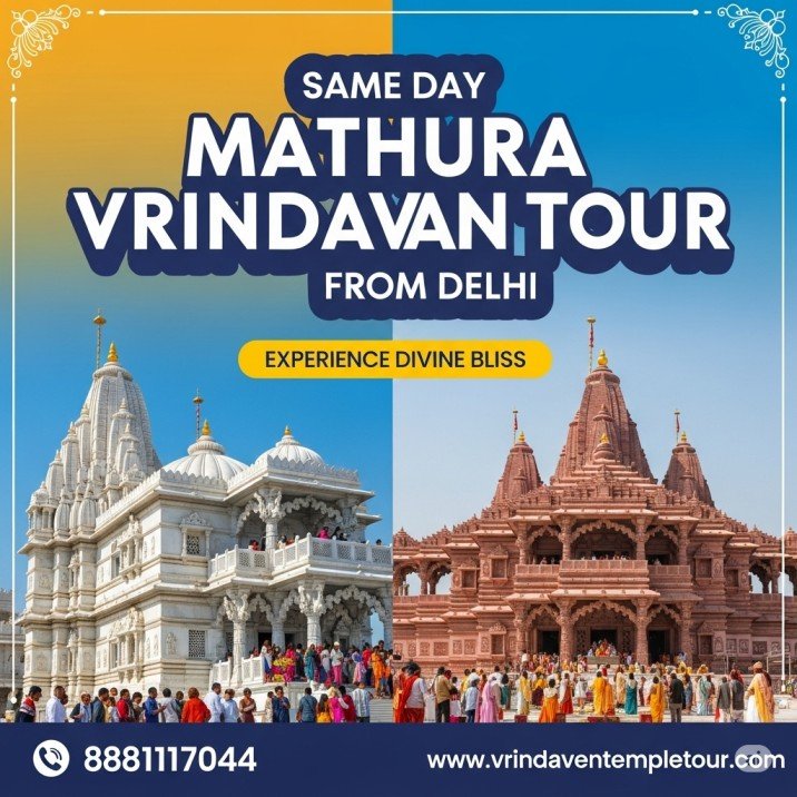 same day mathura vrindavan tour from delhi