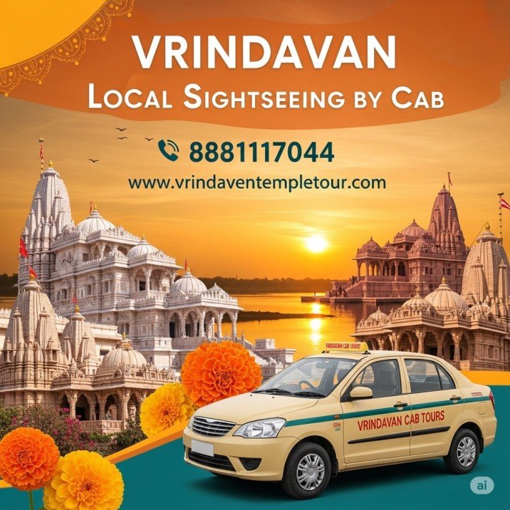 vrindavan local sightseen by cab and taxi