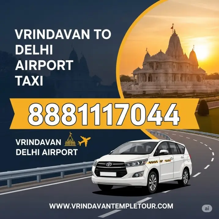 Vrindavan To Delhi Airport Taxi | Oneway | Round Trip