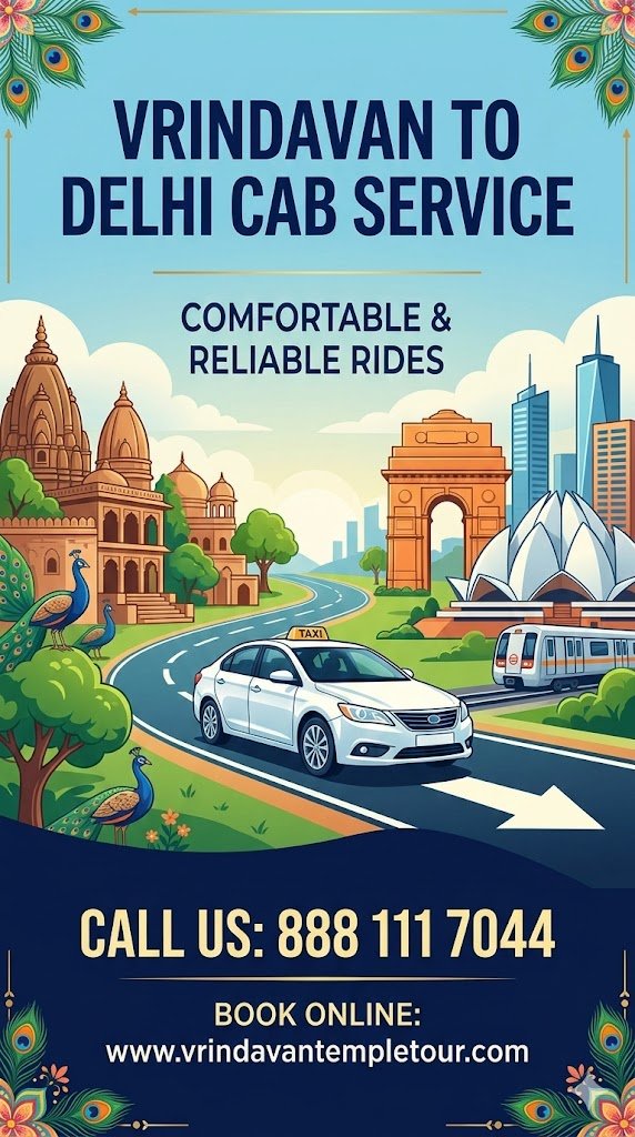 Vrindavan to Delhi cab service