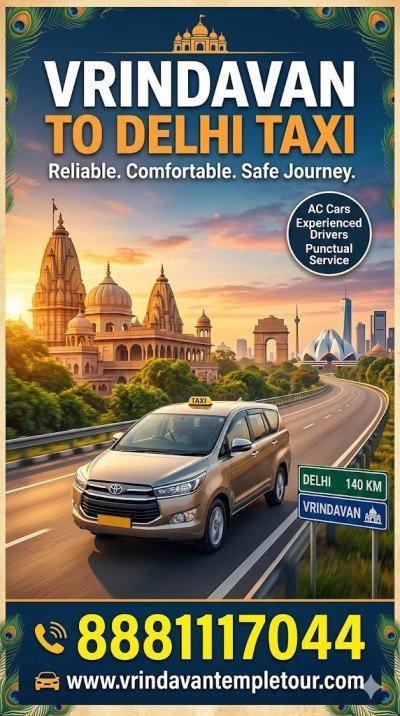 vrindavan to delhi taxi