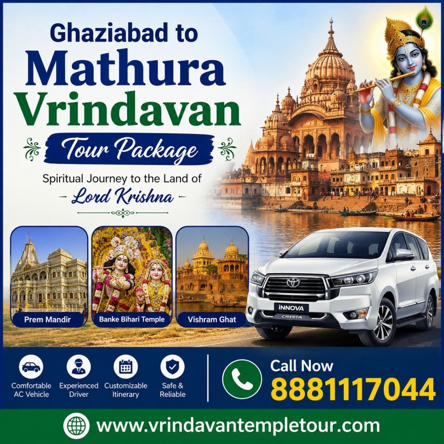 Ghaziabad to Mathura Vrindavan Tour Package