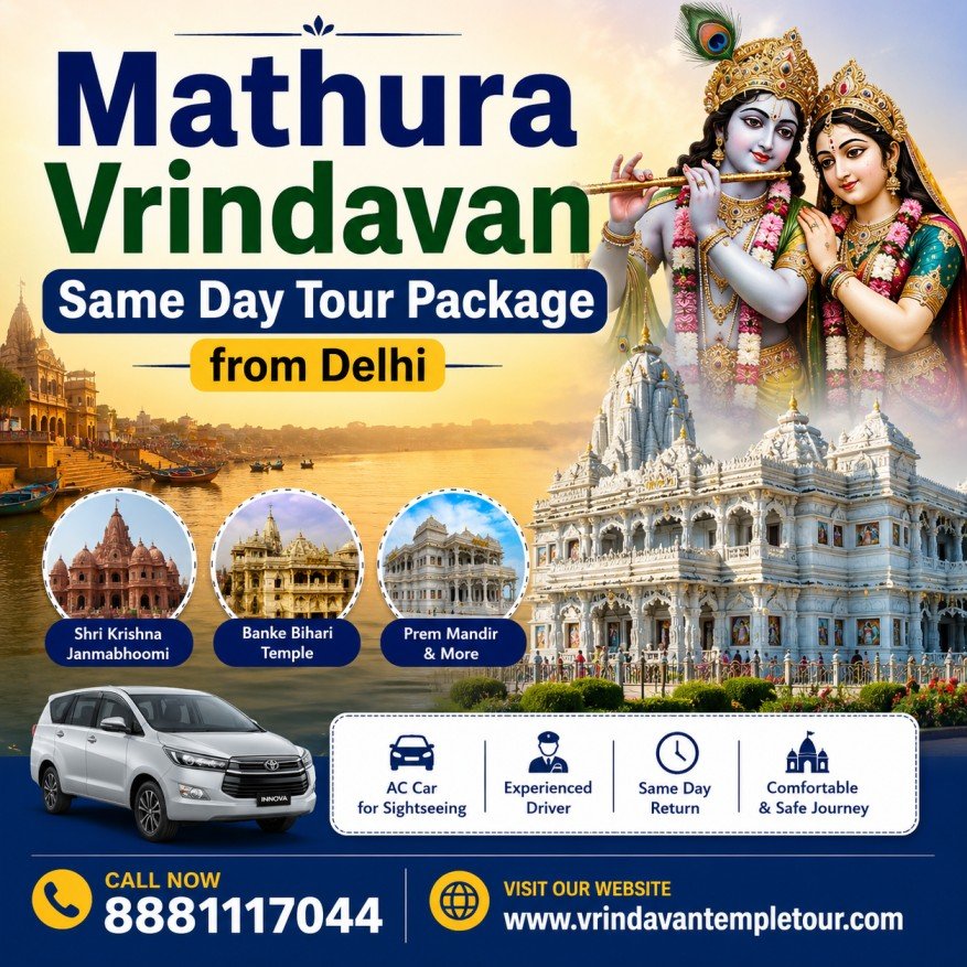Mathura Vrindavan Same Day Tour Package from Delhi