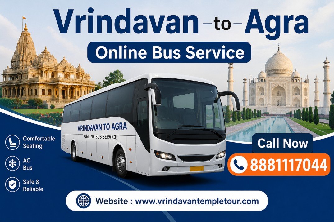 Vrindavan to Agra Online Bus Service