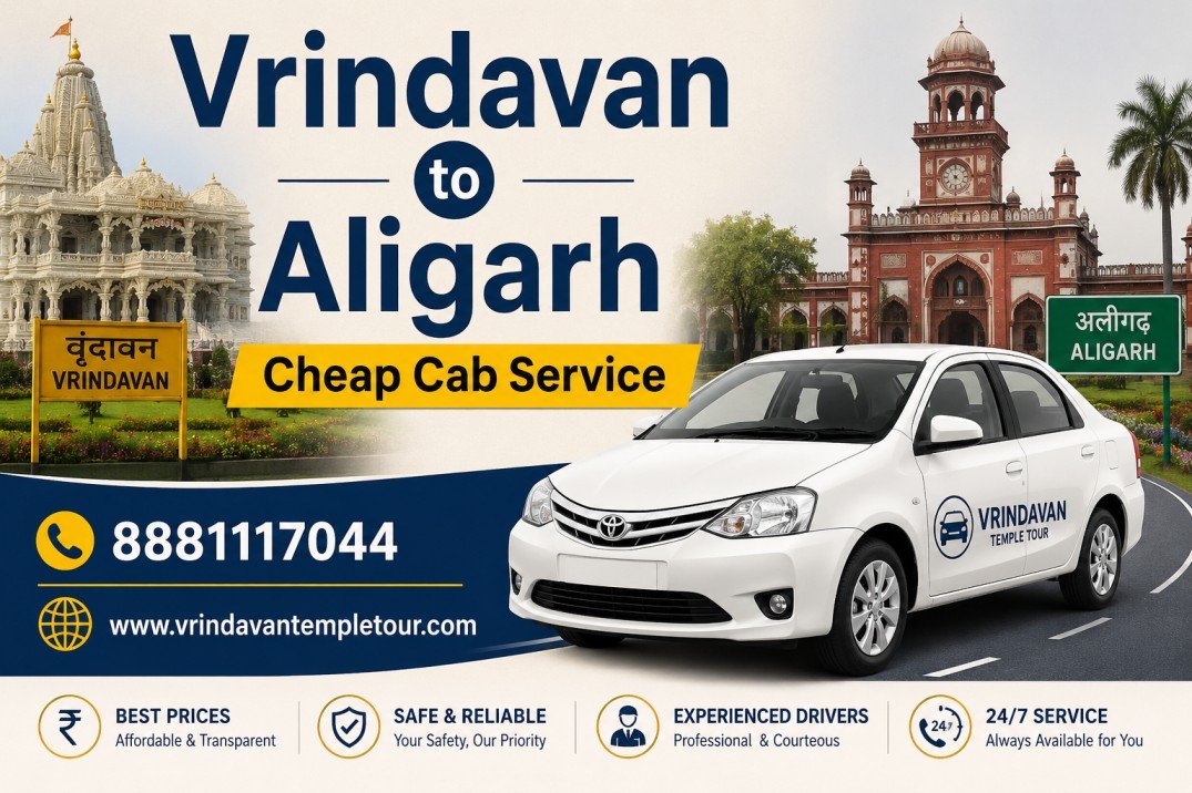 Vrindavan to Aligarh Cheap Cab Service