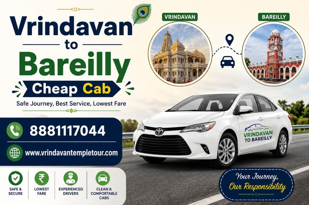Vrindavan to Bareilly Cheap Cab