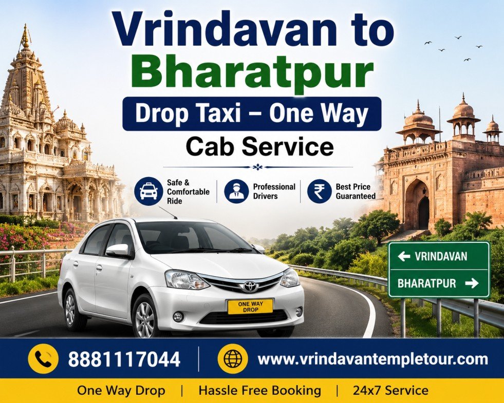 Vrindavan to Bharatpur Drop Taxi – One Way Cab Service