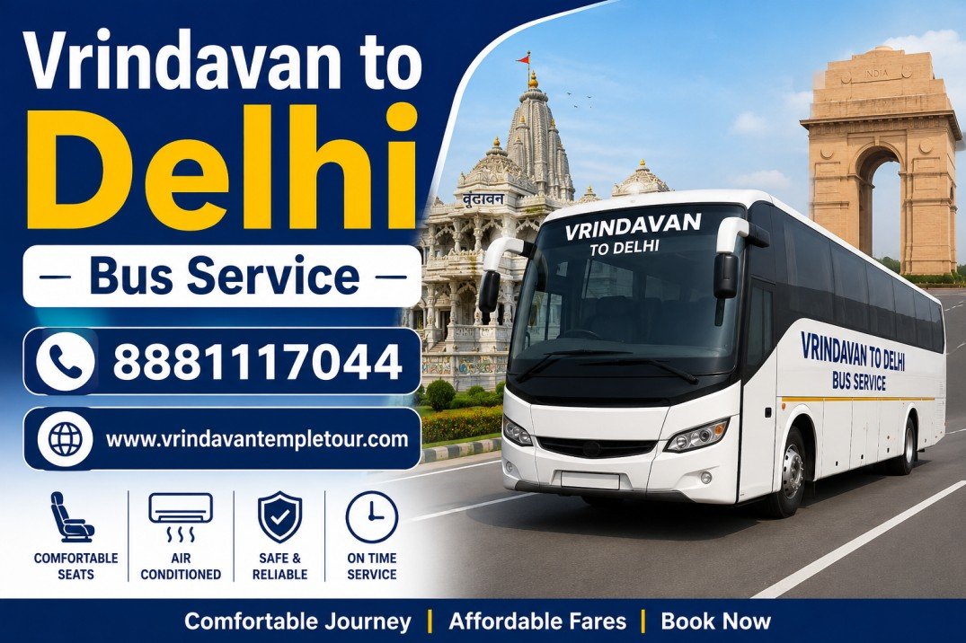 Vrindavan to Delhi Bus Service