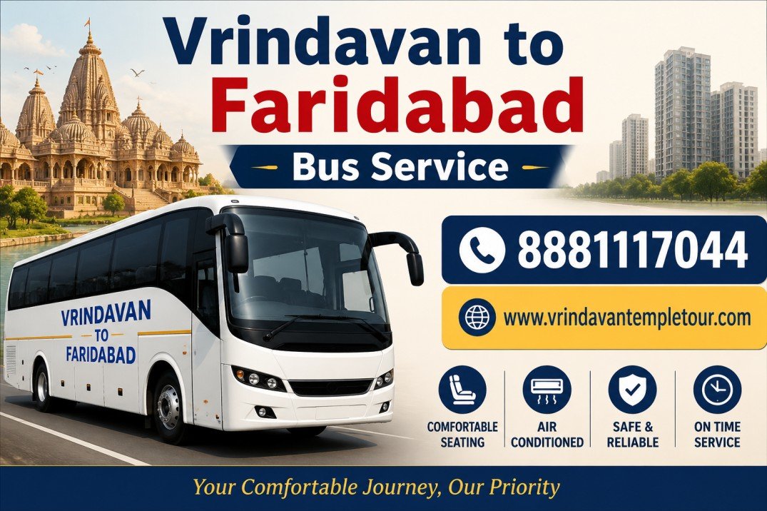 Vrindavan to Faridabad Bus Service