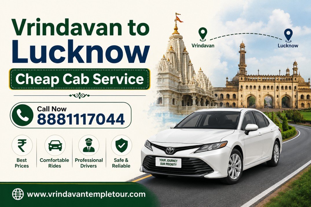 Vrindavan to Lucknow Cheap Cab Service