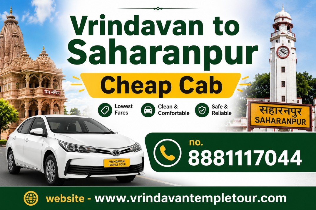Vrindavan to Saharanpur Cheap Cab